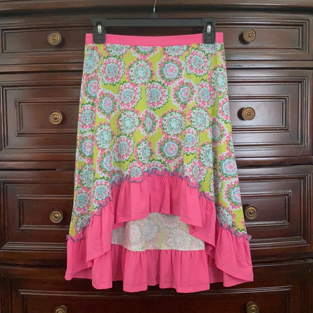 Flit and Flitter Preppy skirt Hi-Low hemline Small
